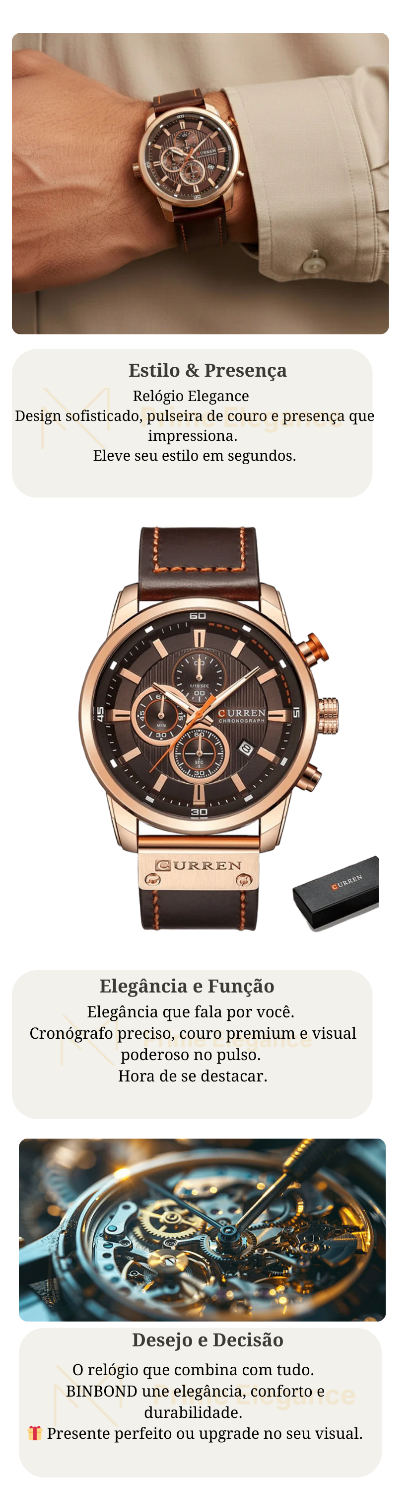 Rel&oacute;gio Elegance 